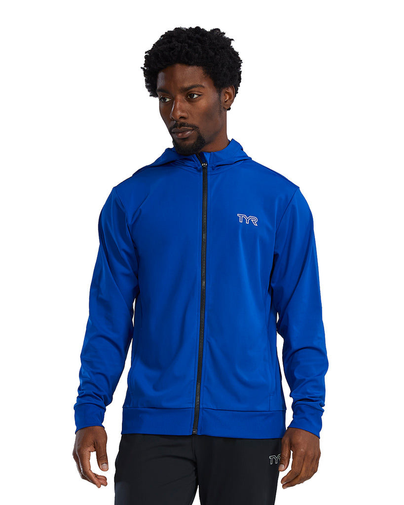 TYR Men's Full Zip Hoodie royal front