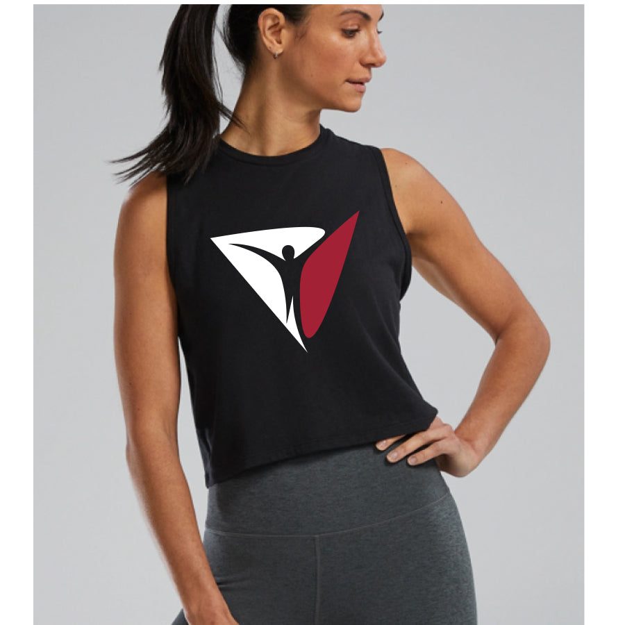 JDA WOMENS TRIBLEND CROP TANK