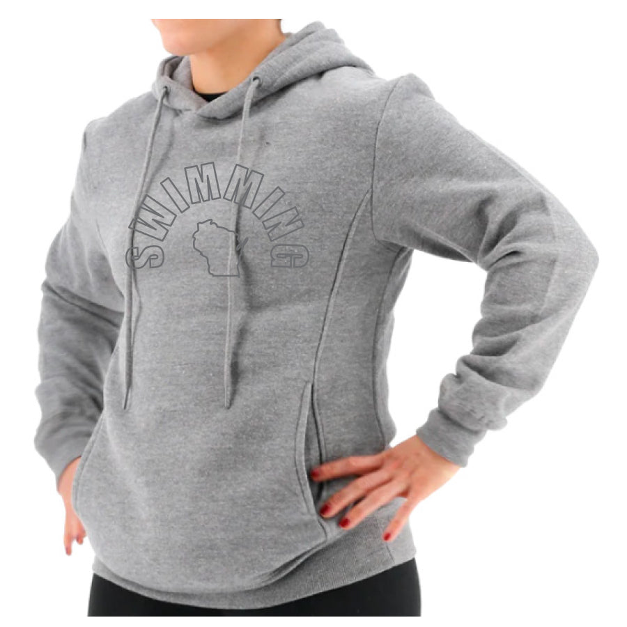 TYR Swim Hoodie 2024 heather grey wisconsin