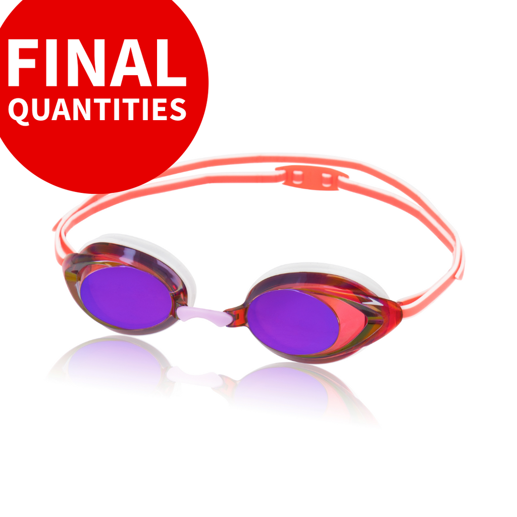 Speedo Women's Vanquisher 2.0 Mirrored Goggle coral white