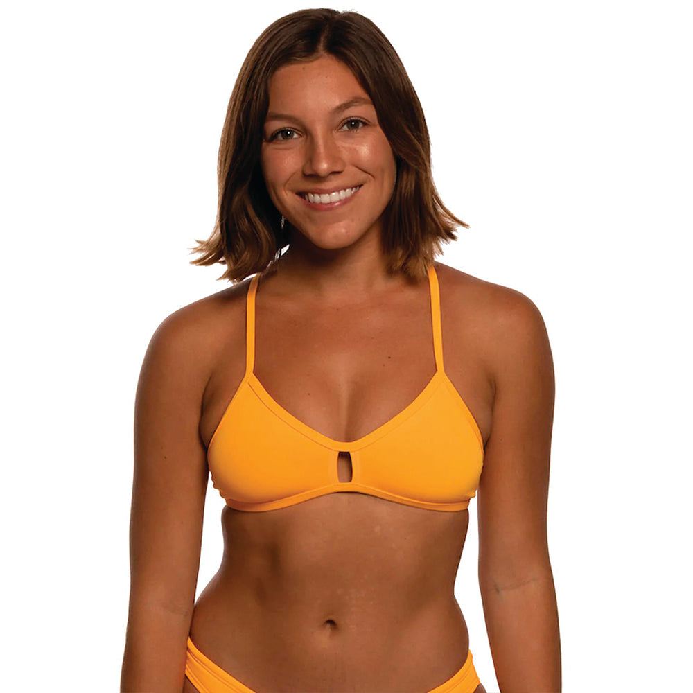 Jolyn Solid Vent Bikini Top mango