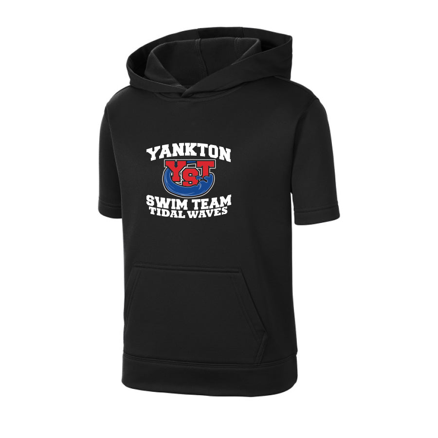 YST * Sport-Tek ® YOUTH Sport-Wick ® Fleece Short Sleeve Hooded Pullover * 2 color options
