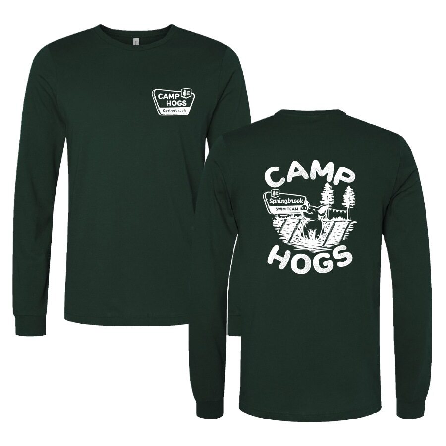 Springbrook Camp Hogs Adult LS T-Shirt ~ Forest
