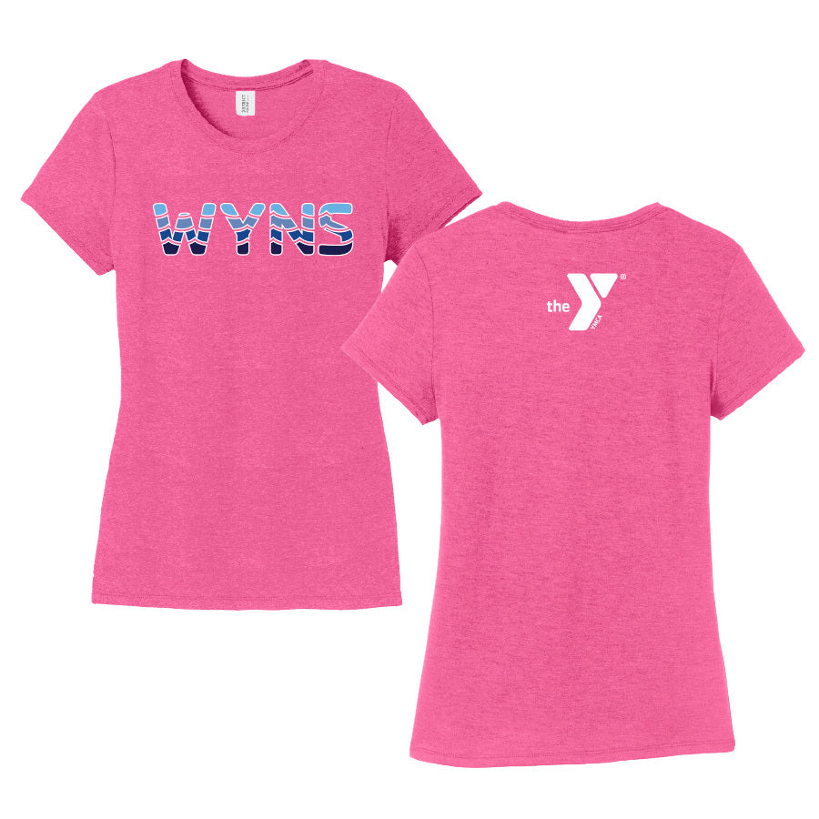 WYNS District Women's Perfect Tri Tee - Fuschia Frost