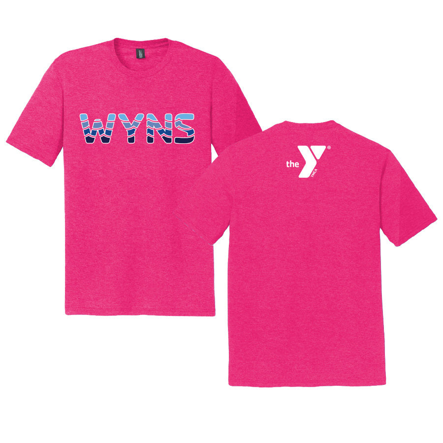 WYNS District Perfect Tri Tee - Fuchsia Frost