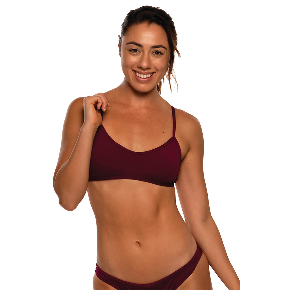 Jolyn Malia Bikini Top cabernet