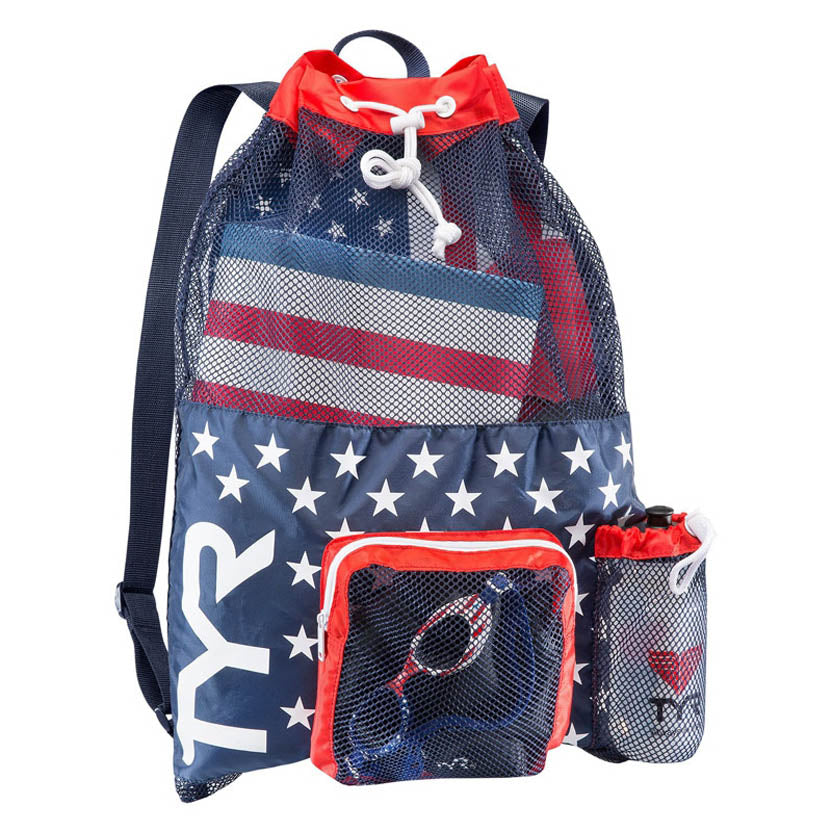 TYR Big Mesh Mummy Backpack red navy