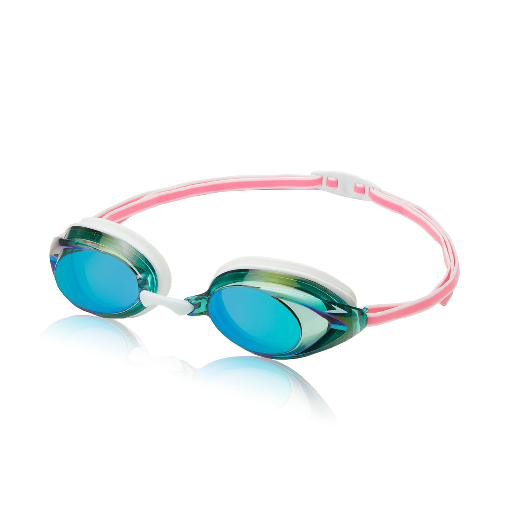 Speedo Women's Vanquisher 2.0 Mirrored Goggle white pink