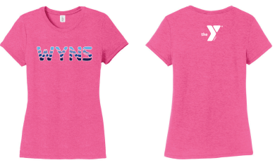 WYNS District Women's Perfect Tri Tee - Fuschia Frost