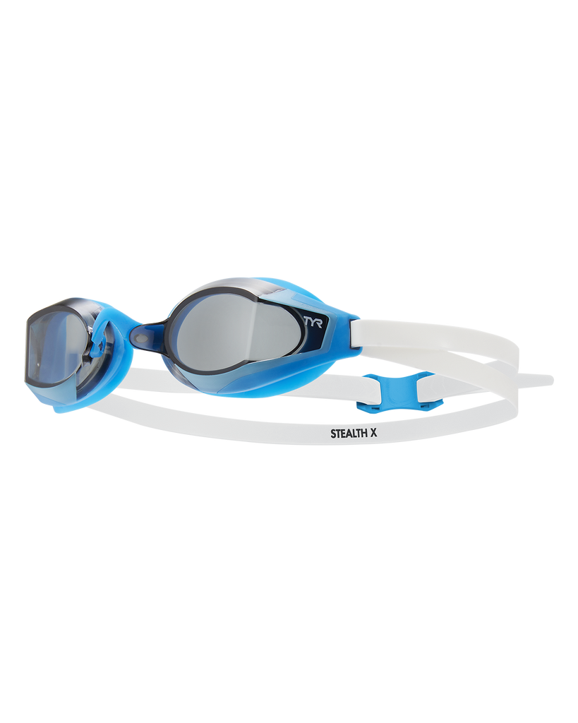 TYR Stealth-X Goggle white blue