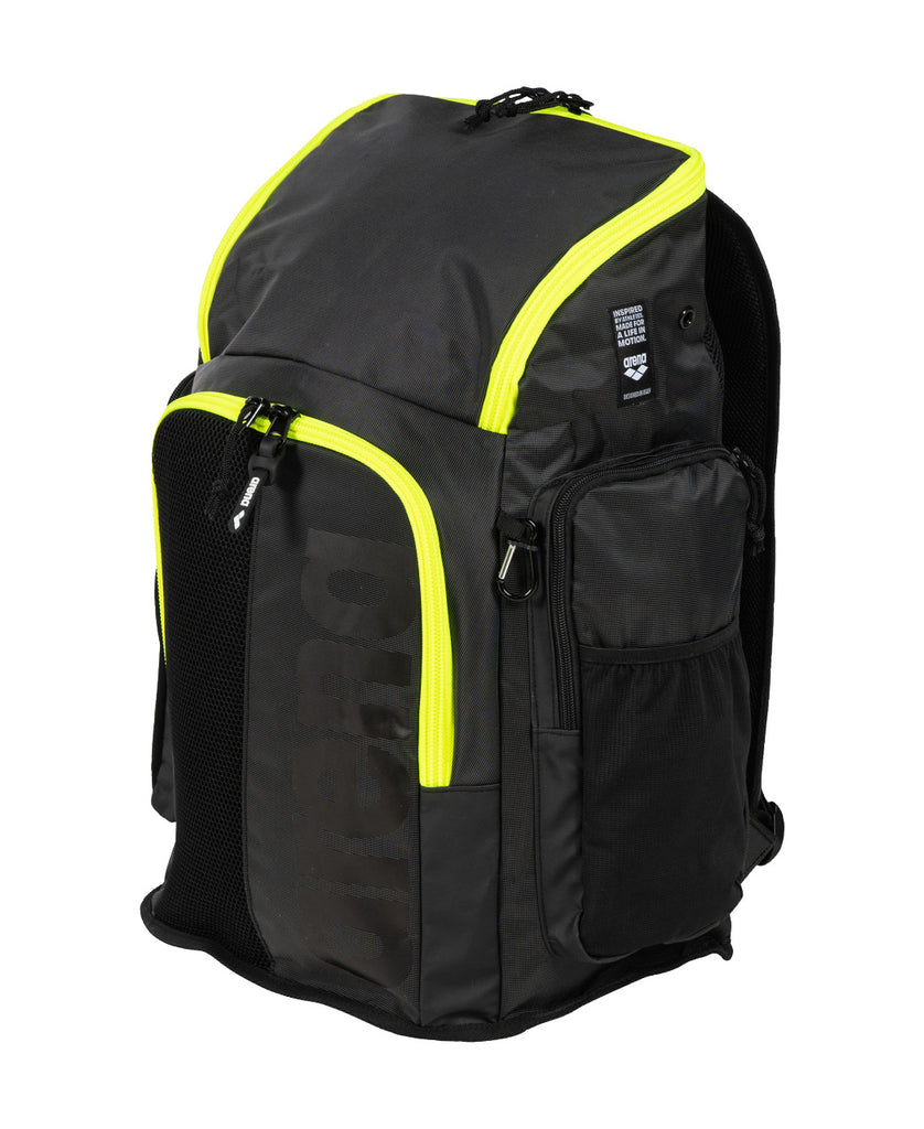 Arena Spiky III Backpack 45 black yellow front