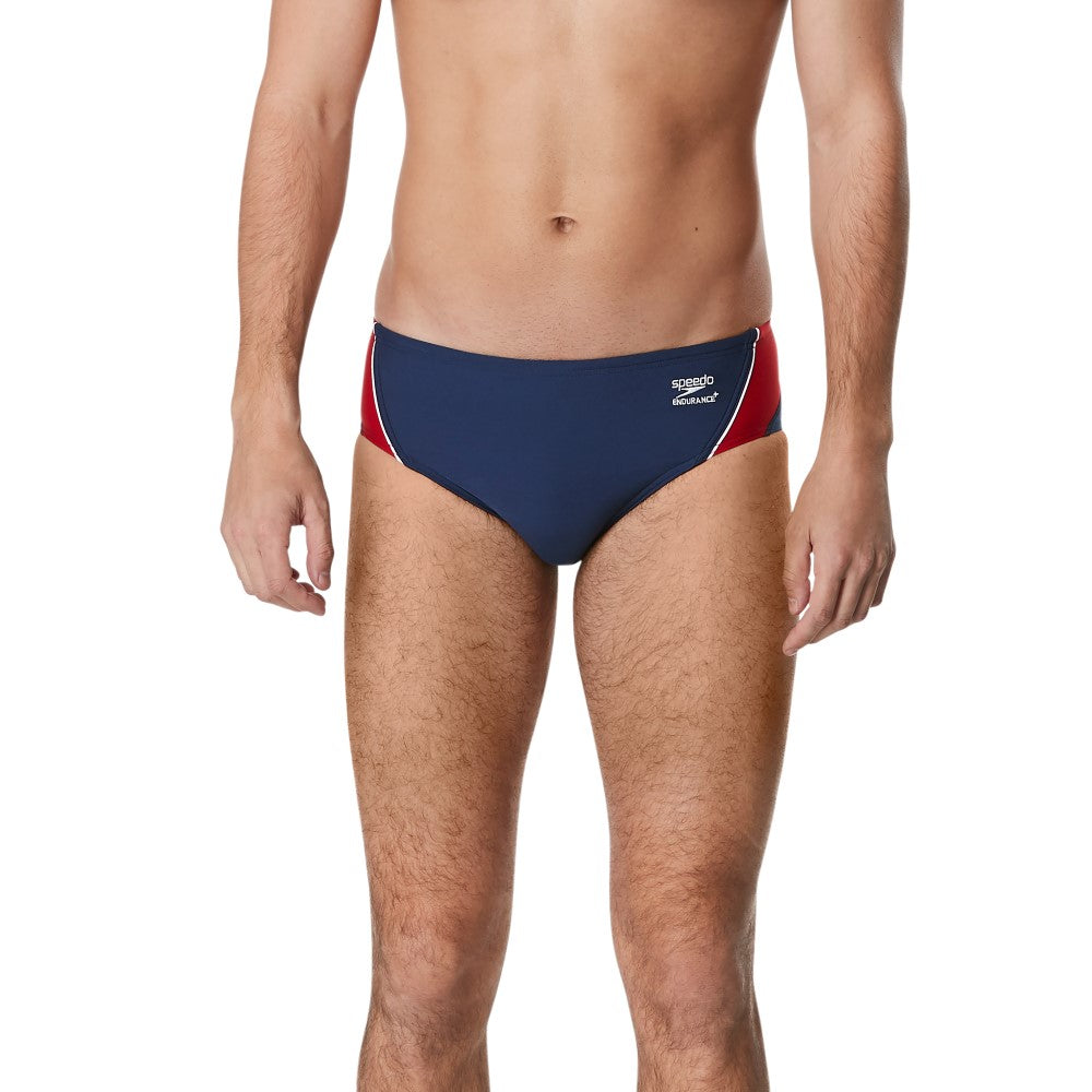 Speedo Endurance+ Launch Splice Brief navy red