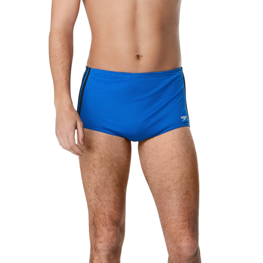 Speedo Poly Mesh Square Leg blue black