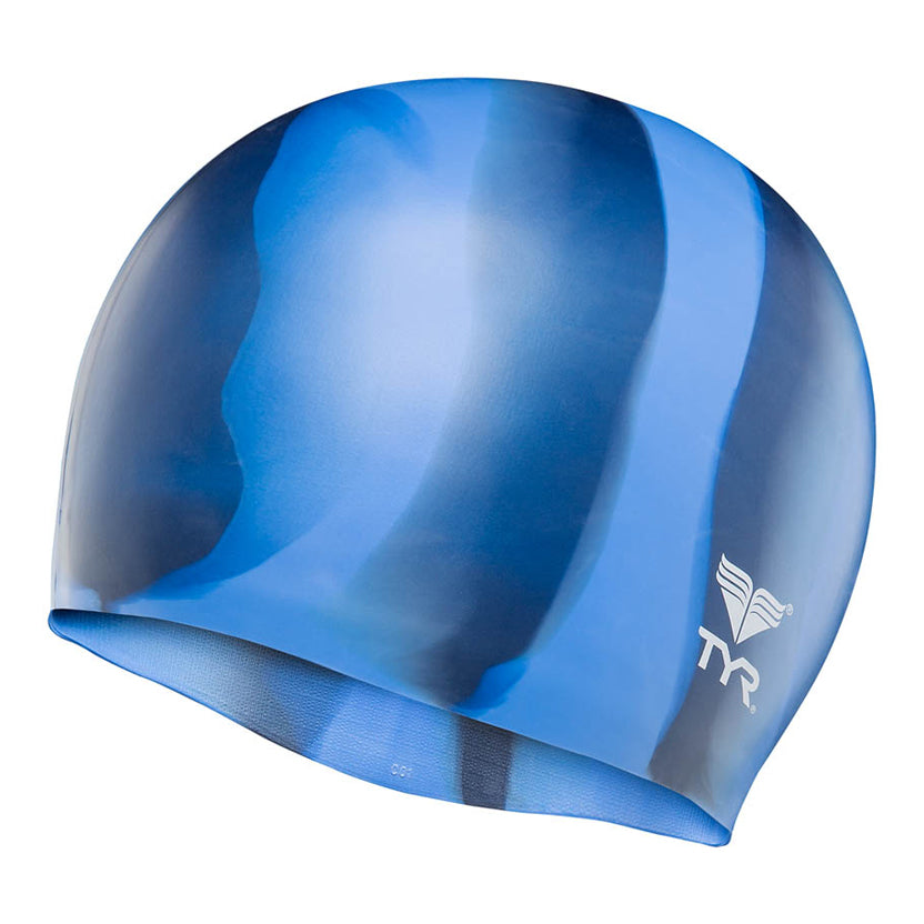 TYR Multi Silicone Swim Cap navy blue