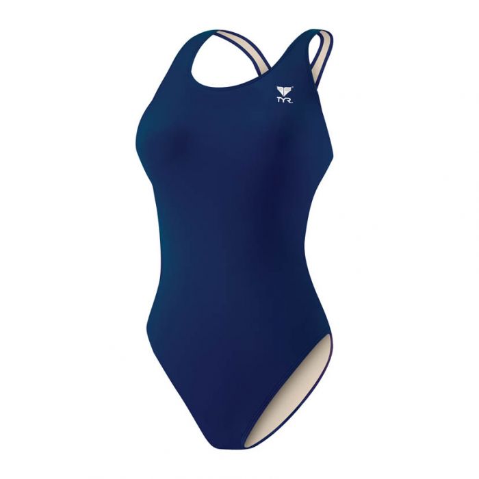 TYR Women's TYReco Solid Maxfit Swimsuit navy