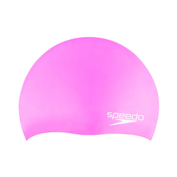 Speedo Elastomeric Silicone Solid Swim Cap, Black