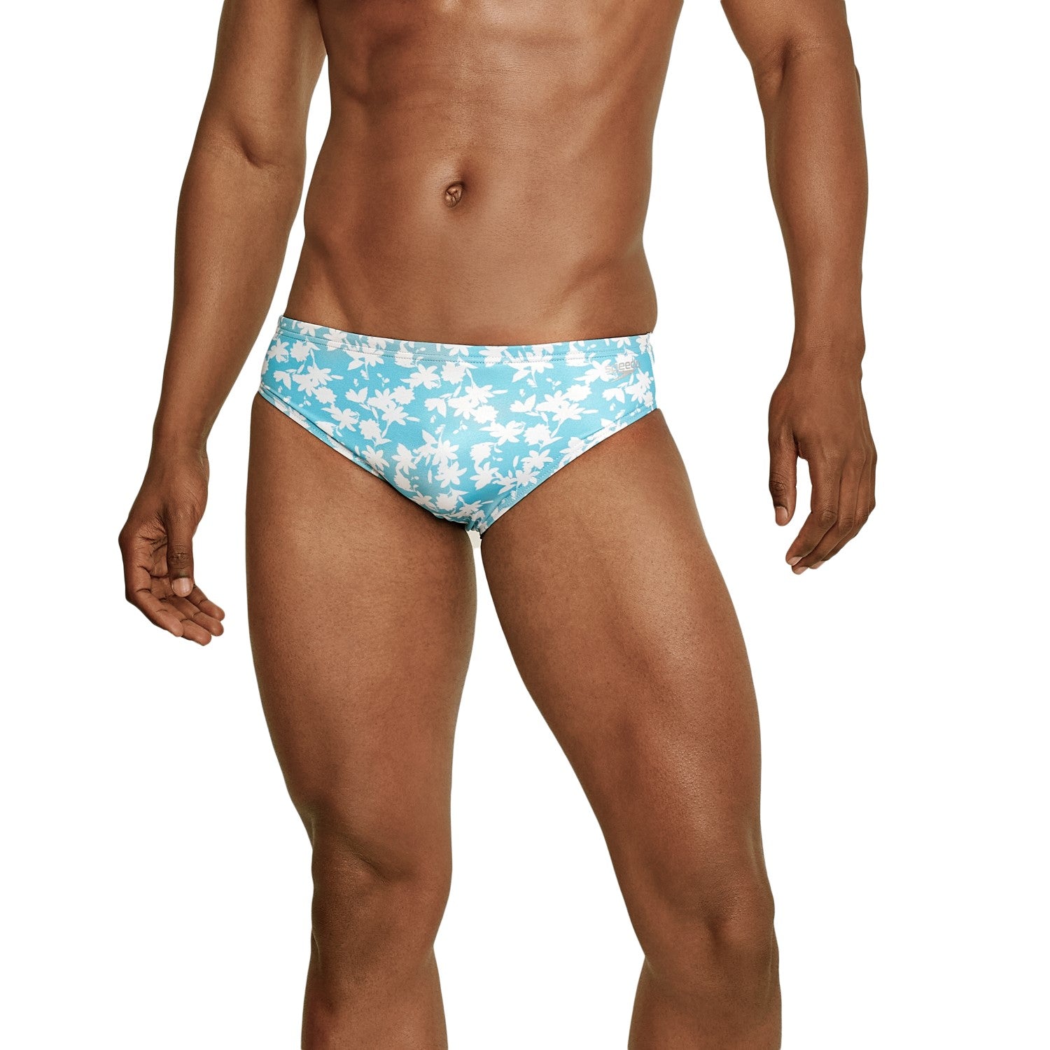 thumbnail image 2 of Speedo Men's Printed One Brief - Virtual Dreams Anthracite Swimming Trunks With UPF 50+ (Size 38) 2 of 10