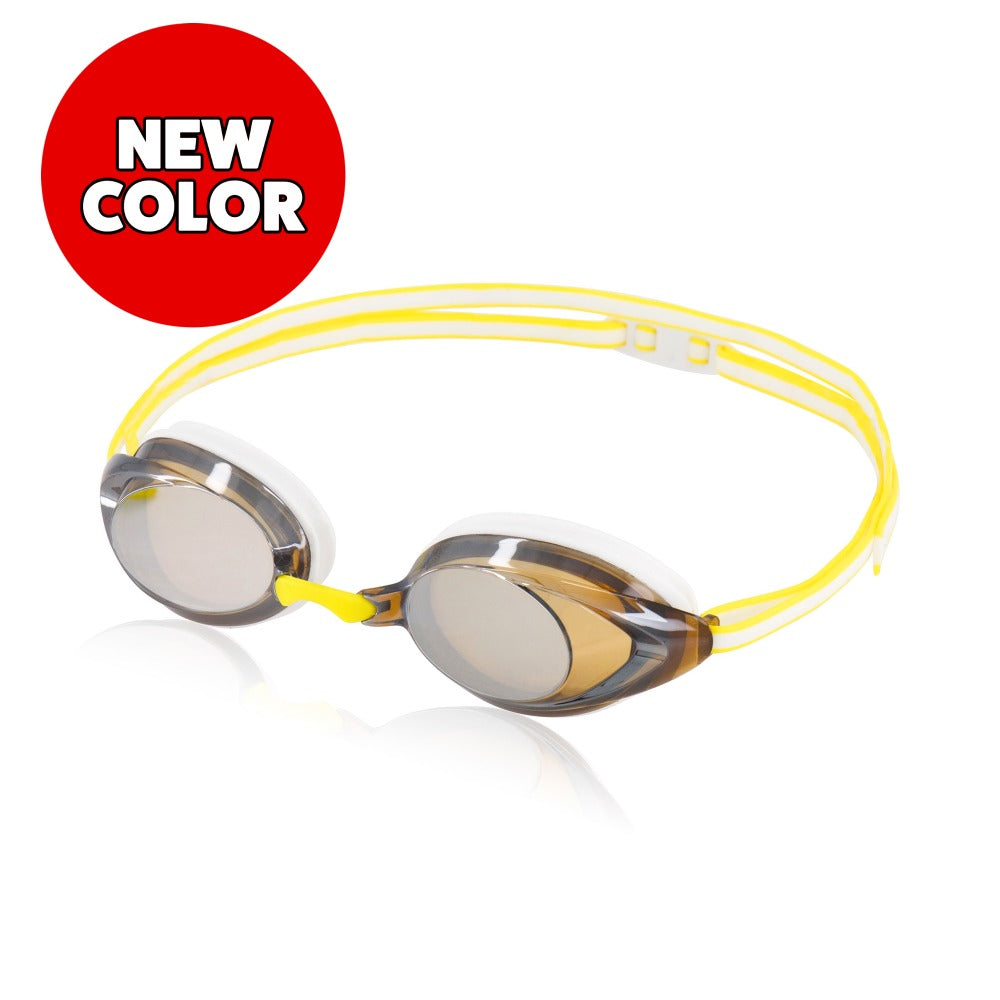 Speedo Women's Vanquisher 2.0 Mirrored Goggle yellow white