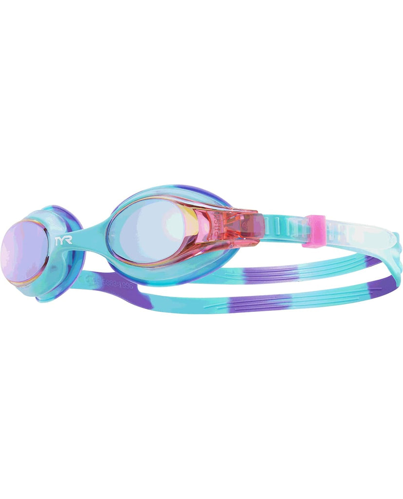TYR Kids Swimple Tie Dye Mirrored Goggle purple aqua