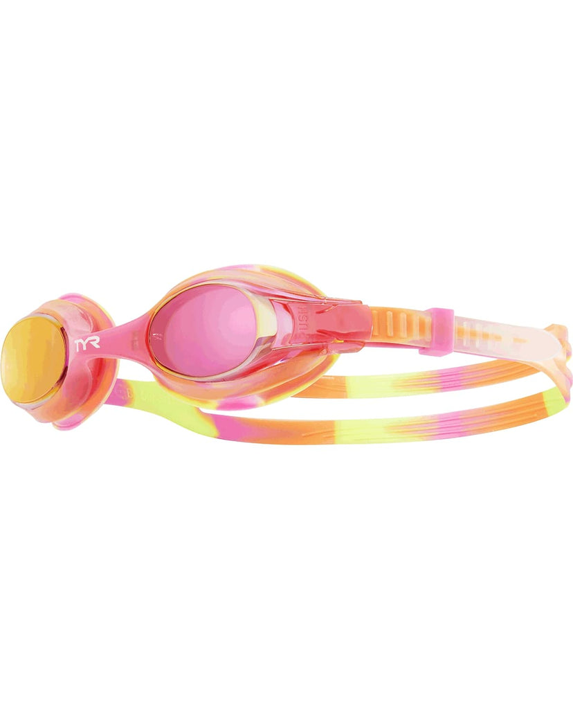TYR Kids Swimple Tie Dye Mirrored Goggle pink orange